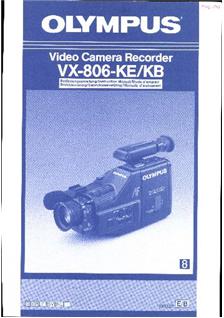 Olympus VX 806 KB manual. Camera Instructions.